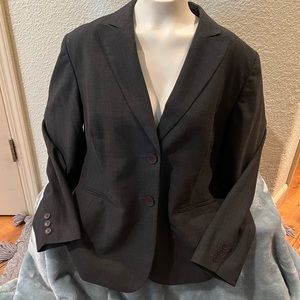Jones NY Charcoal Stretch Blazer Sz 16W